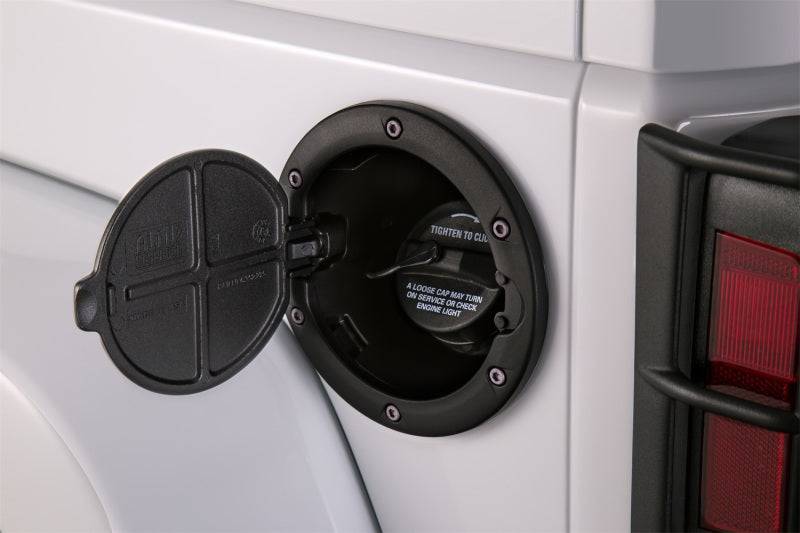 AMP Research 2007-2017 Jeep Wrangler JK 2/4 Door Fuel Door - Black - My Store