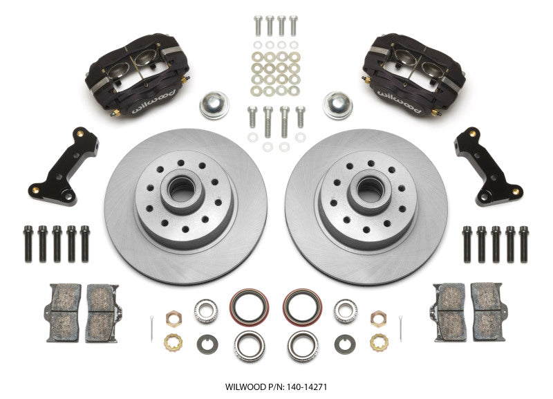 Wilwood Forged Dynalite Front Kit 11.03in 1 PC Rotor&Hub 74-80 Pinto/Mustang II Disc Spindle only - My Store
