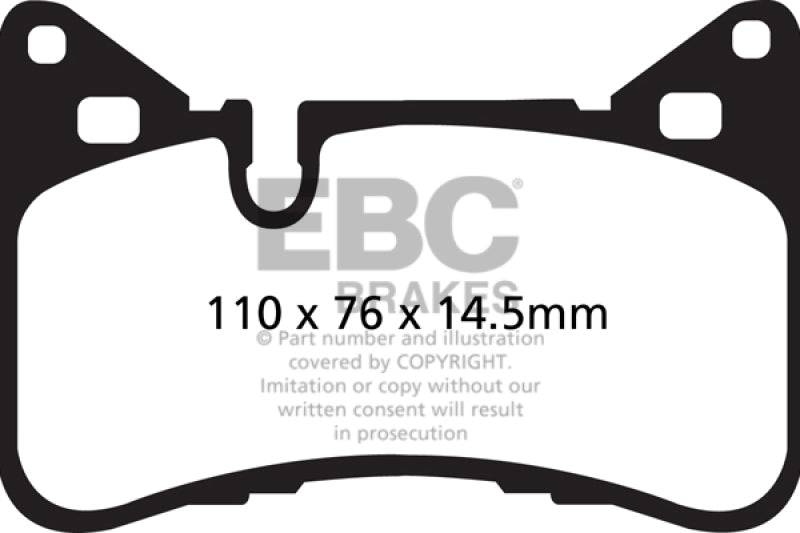 EBC 14 Mercedes-Benz C63 AMG (W204) 6.2 Redstuff Rear Brake Pads - My Store