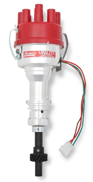 Mallory 3755401 Unilite Electronic Ignition Distributor Three Wire Hookup Fully Adjustable Incl. Cap/Rotor Unilite Electronic Ignition Distributor - My Store