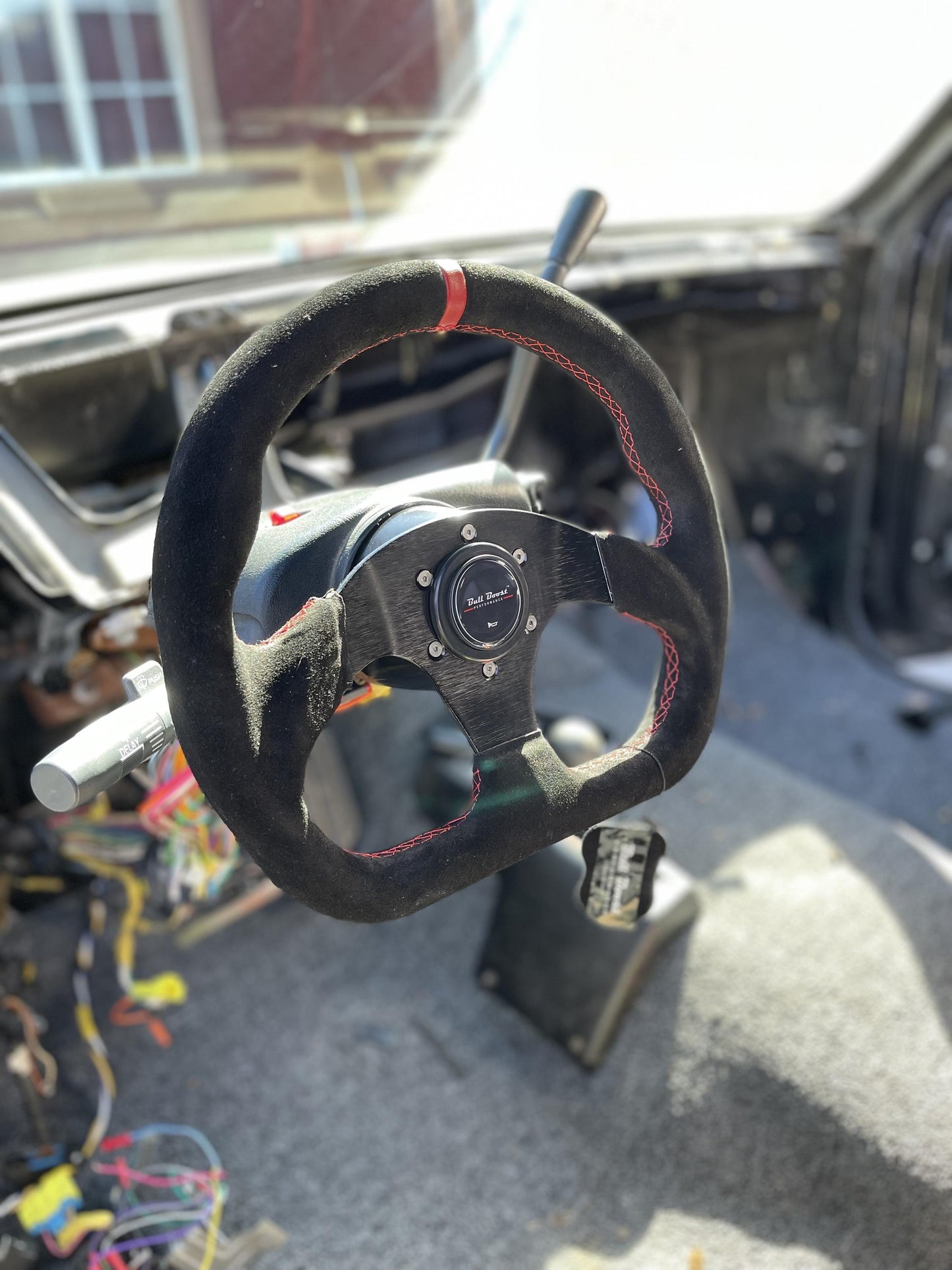 Racing Steering Wheel + Quick Release Short HUB Adapter For Nissan 350Z 370Z