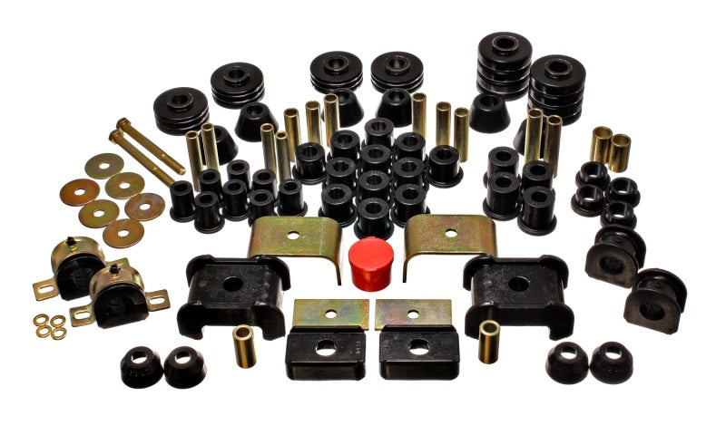 Energy Suspension 73-80 Chevy/GMC 4WD (W/ Stock Front Springs) Black Hyper-flex Master Bushing Set - Mammoth Racing -
