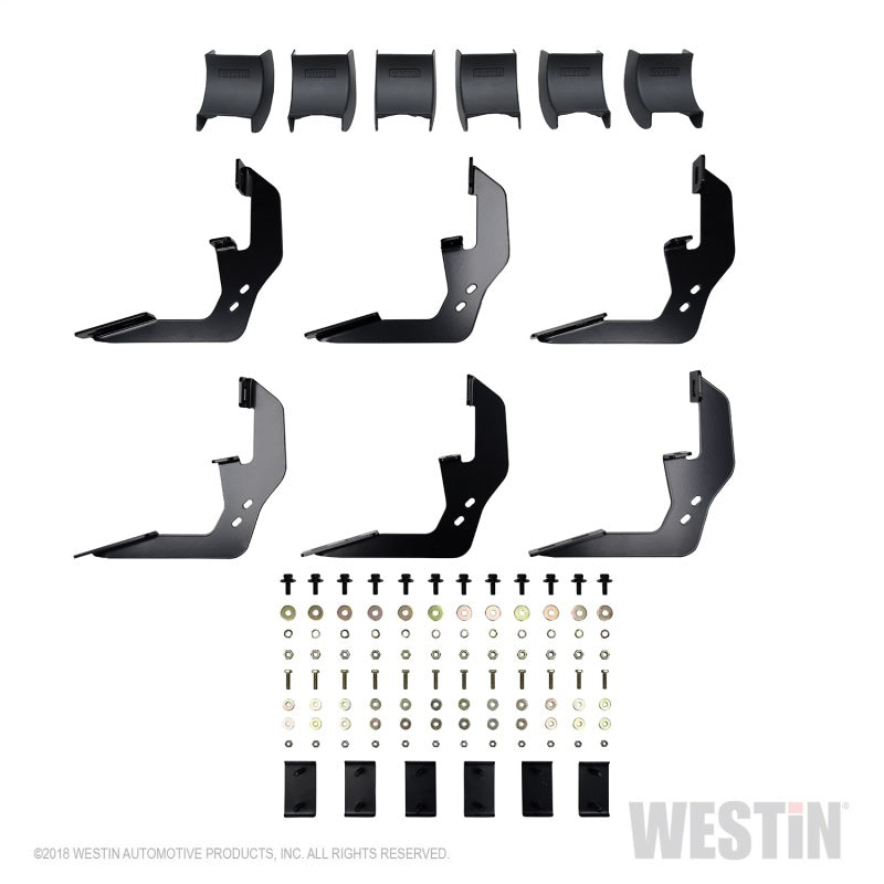 Westin 2019 Chevrolet Silverado/Sierra 1500 Crew Cab R5 Nerf Step Bars - Black - Mammoth Racing -