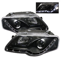 Spyder Volkswagen Passat 06-08 Projector Headlights DRL Black High H1 Low H1 PRO-YD-VP06-DRL-BK - Mammoth Racing -