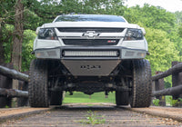 N-Fab M-RDS Front Bumper 15-17 Chevy Colorado - Gloss Black w/Silver Skid Plate - Mammoth Racing -