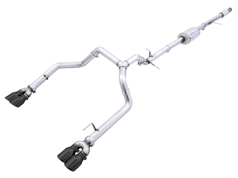 AWE Tuning 4th Gen GM 1500 5.3L 0FG Catback Split Rear Exit (w/ Bumper Cutouts) - Quad Diamond Tips - My Store