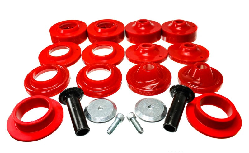 Energy Suspension 18+ Jeep Wrangler JL Red Rock-Flex 2in Adjustable Coil Spacer Set - Mammoth Racing -