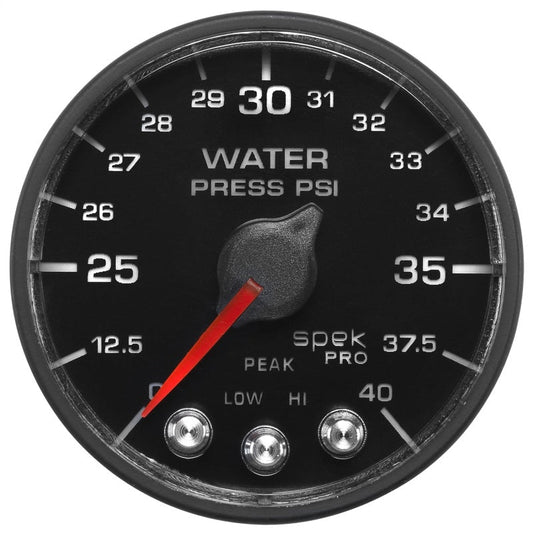 Autometer Spek-Pro - Nascar 2-1/16in Water Press 0- 40 psi Bfb - My Store
