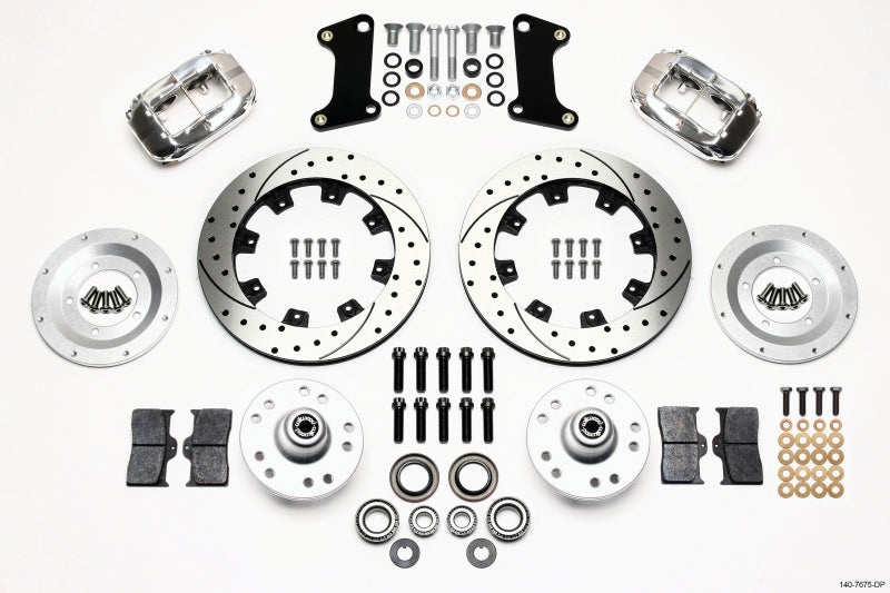 Wilwood Forged Dynalite Front Kit 12.19in Drilled Polished 67-69 Camaro 64-72 Nova Chevelle - My Store