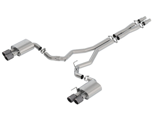 Borla 18-19 Ford Mustang GT 5.0L Coupe w/o Valves ATAK 3in Cat-Back Exhaust-Blk Carbon Fiber Tips - My Store