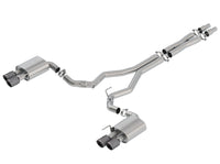 Borla 18-19 Ford Mustang GT 5.0L Coupe w/o Valves ATAK 3in Cat-Back Exhaust-Blk Carbon Fiber Tips - Mammoth Racing -