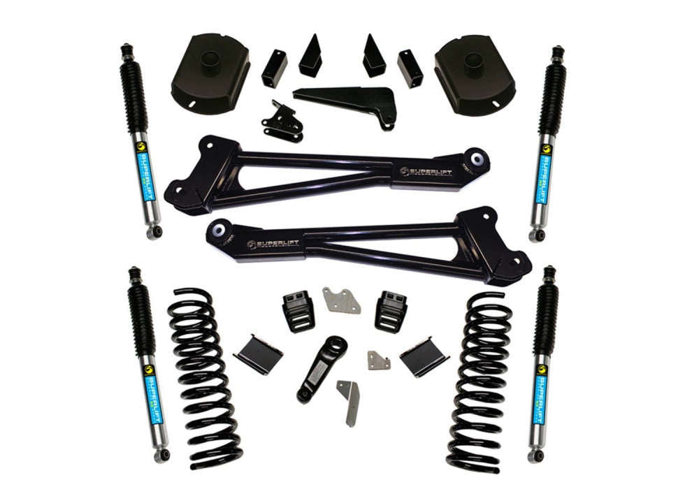 Superlift 14-18 Dodge Ram 2500 4WD 4in Lift Kit Replacement Radius Arms w/ Bilstein Shocks - Mammoth Racing -