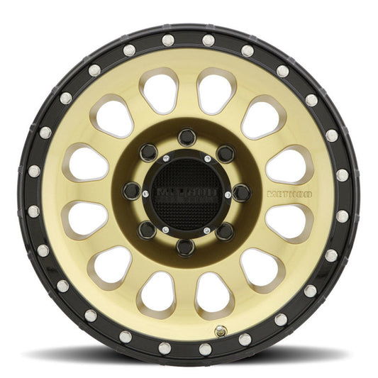 Method Mr315 17x8.5 +25mm Offset 8x6.5 130.81mm CB Gold/Black Street Loc Wheel