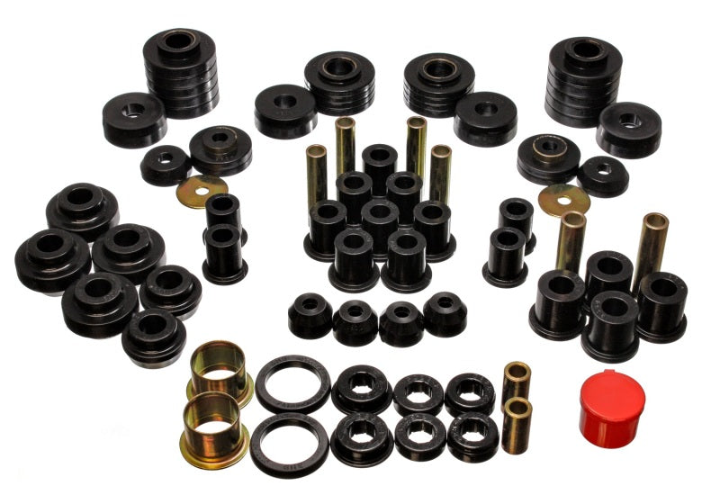 Energy Suspension 80-96 Ford F150 Std/Extra Cab Pickup Black Hyper-Flex Master Bushing Set - Mammoth Racing -