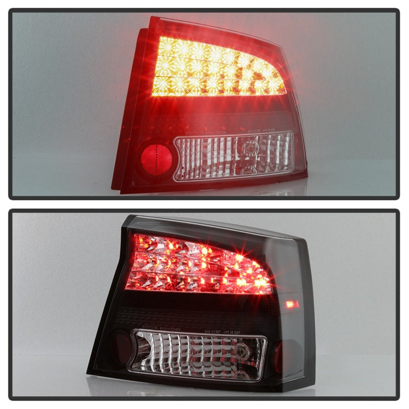 Spyder Dodge Charger 06-08 LED Tail Lights Black ALT-YD-DCH05-LED-BK - Mammoth Racing -