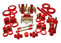 Energy Suspension 85-93 Ford Mustang Red Hyper-flex Master Bushing Set w/ V-8 - Mammoth Racing -