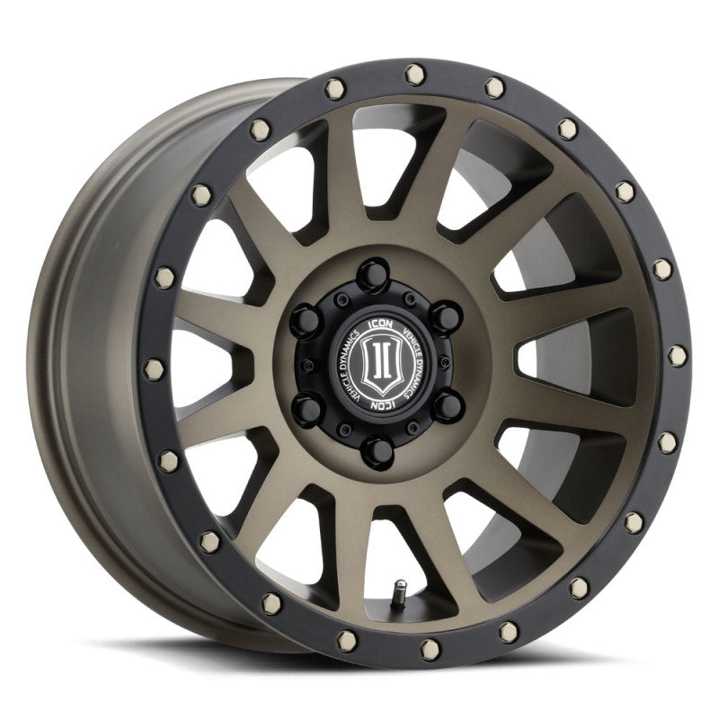 Icon Compression 17x8.5 6x5.5 0mm Offset 4.75in BS 106.1mm Bore Bronze Wheel - Mammoth Racing -