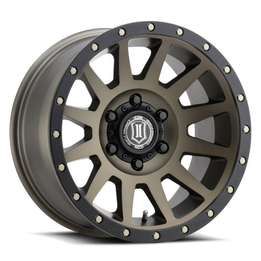 Icon Compression 17x8.5 6x5.5 25mm Offset 5.75in BS 95.1mm Bore Bronze Wheel - Mammoth Racing -