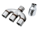 AWE Tuning 17-20 Honda Civic Si 1.5L Turbo Dual-to-Triple Tip Conversion Kit - Chrome Silver Tip - My Store