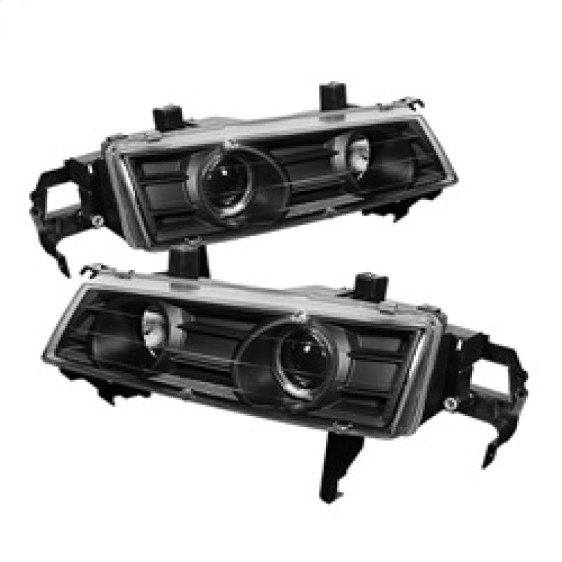 Spyder Honda Prelude 92-96 Projector Headlights LED Halo Black High H1 Low H1 PRO-YD-HP92-BK - Mammoth Racing -