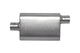 Gibson CFT Superflow Center/Offset Oval Muffler - 4x9x18in/2.5in Inlet/2.5in Outlet - Stainless - Mammoth Racing -