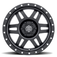 Icon Six Speed 17x8.5 6x5.5 25mm Offset 5.75in BS 108.1mm Bore Satin Black Wheel - Mammoth Racing -