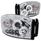 ANZO 2006-2008 Dodge Ram 1500 Projector Headlights w/ Halo Chrome (CCFL) - Mammoth Racing -