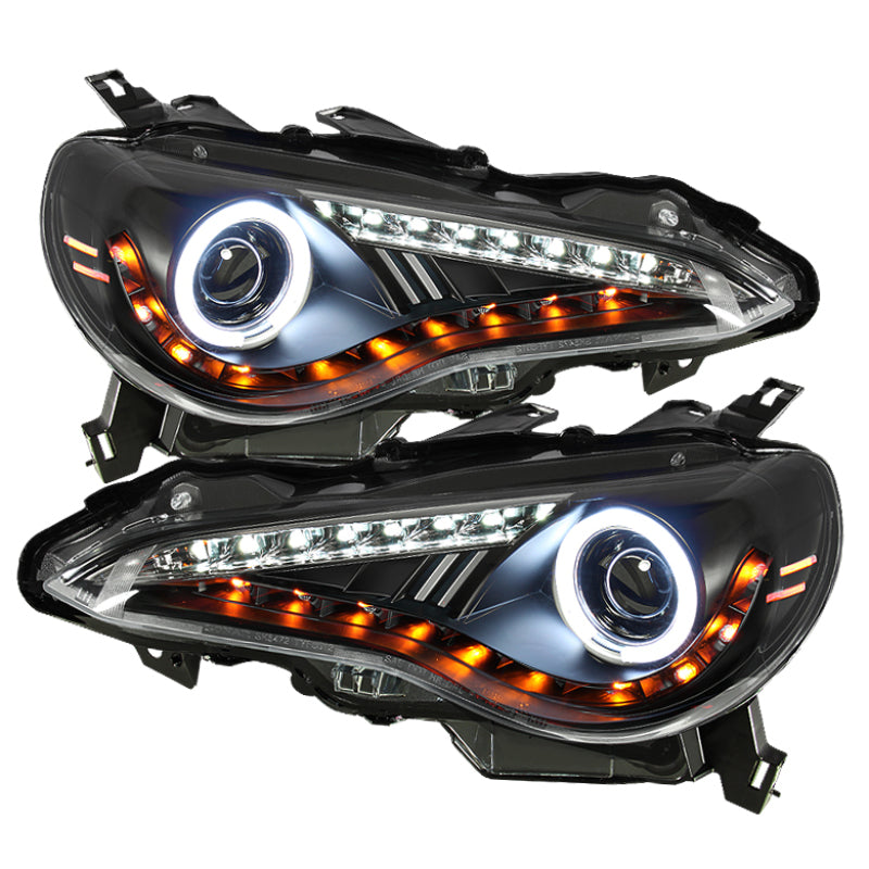 Spyder Scion FRS 12-14 Projector Headlights CCFL Halo DRL LED Black PRO-YD-SFRS12-CCFL-BK - Mammoth Racing -