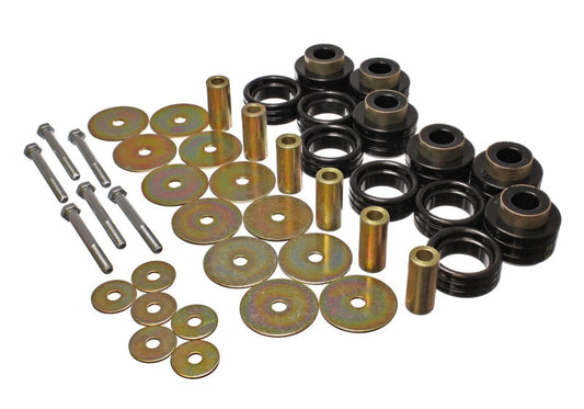 Energy Suspension Body Mount Set Inc. Hardware - Black - My Store