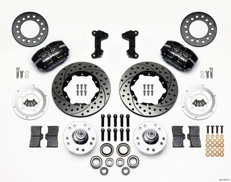 Wilwood Dynapro Dust-Boot Front Kit 11.00in Drilled 74-80 Pinto/Mustang II Disc Spindle only - My Store