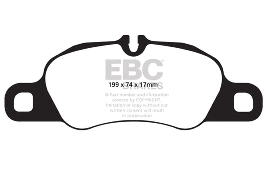 EBC 09-12 Porsche 911 (997) (Cast Iron Rotor only) 3.6 Carrera 2 Yellowstuff Front Brake Pads - My Store