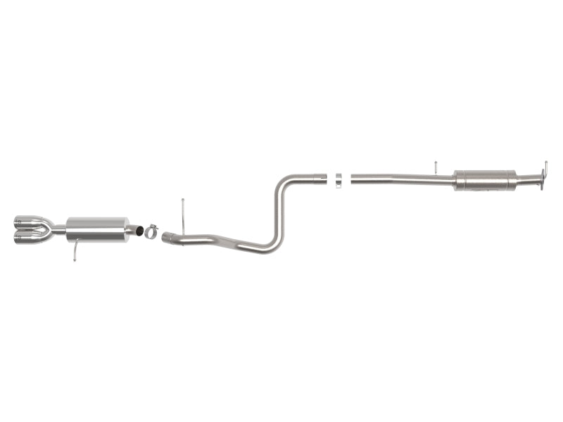 aFe Takeda Series 2 1/2in 304 SS Cat-Back 14-19 Ford Fiesta L4-1.6L (t) w/Polished Tip - Mammoth Racing -