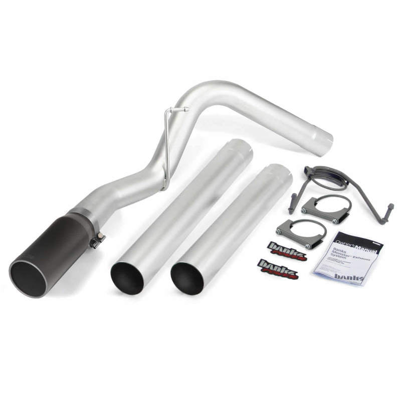 Banks Power 14-17 Ram 6.7L CCLB MCSB Monster Exhaust System - SS Single Exhaust w/ Black Tip - Mammoth Racing -