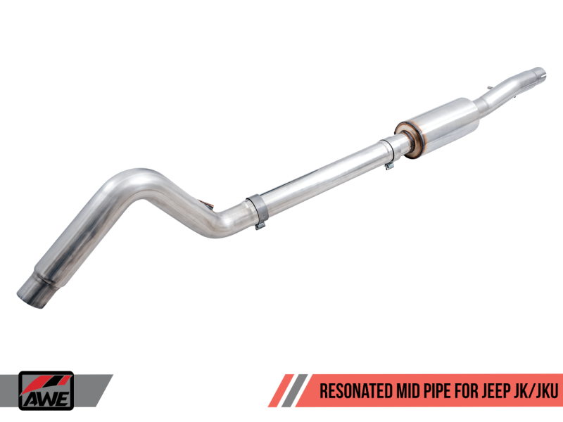 AWE Tuning 07-18 Jeep Wrangler JK/JKU 3.6L Resonated Mid Pipe - Mammoth Racing -