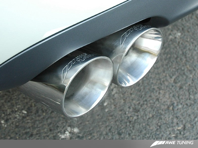 AWE Tuning Audi B7 S4 Track Edition Exhaust - Polished Silver Tips - Mammoth Racing -