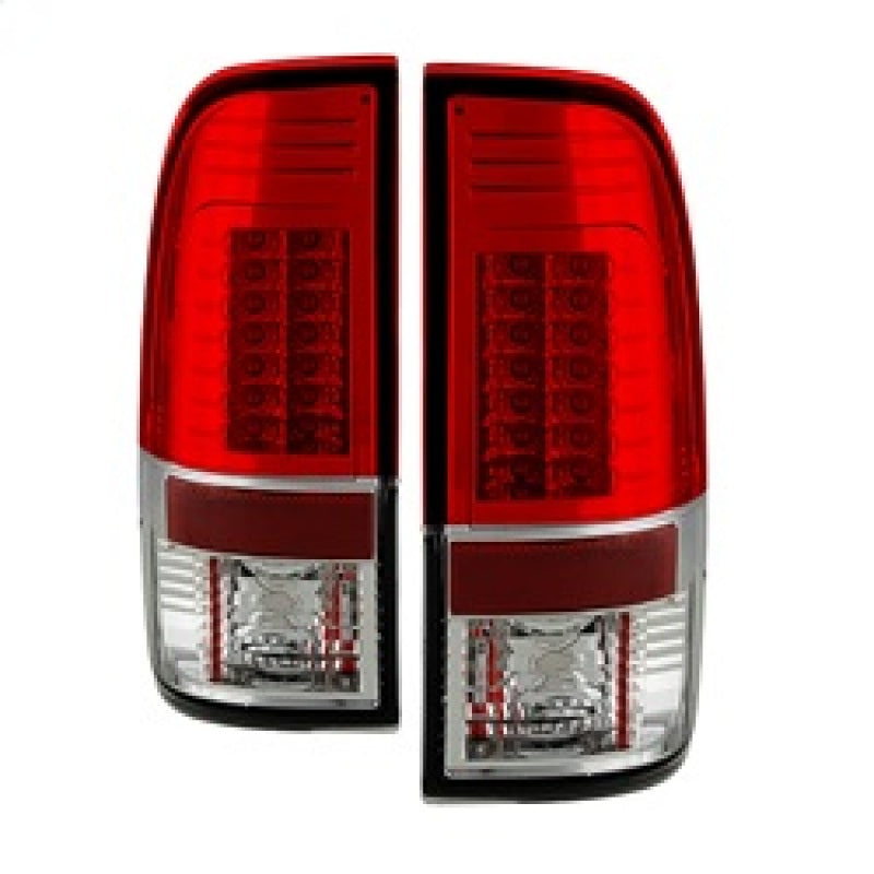 Spyder Ford Super Duty 08-15 Version 2 LED Tail Lights Red Clear ALT-YD-FS07-LED-G2-RC - Mammoth Racing -