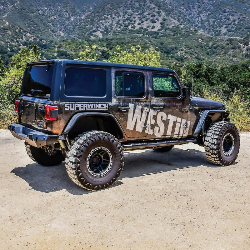 Westin 18-23 Jeep Wrangler JL Unlimited 4dr Rock Slider - Textured Black - Mammoth Racing -