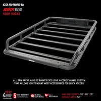 Go Rhino SRM 600 Basket Style Roof Rack 55in. - Tex. Blk - Mammoth Racing -