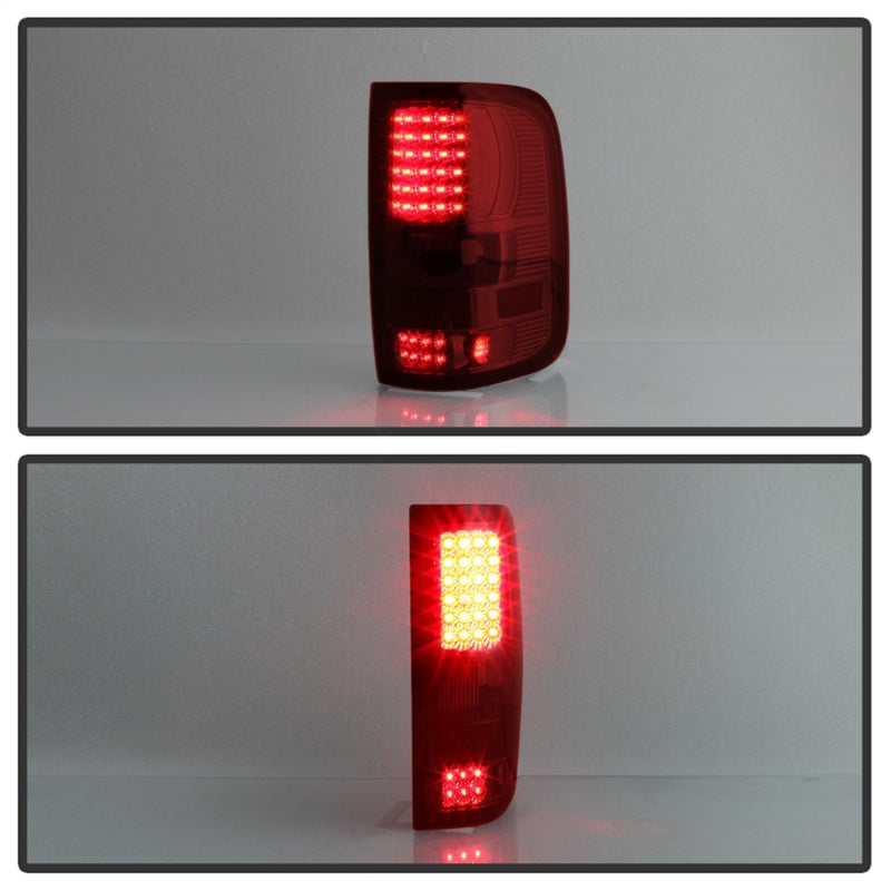 Xtune Ford F150 Styleside 04-08 LED Tail Lights Red Clear ALT-ON-FF15004-LED-RC - Mammoth Racing -