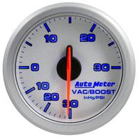 Autometer Airdrive 2-1/6in Boost/Vac Gauge 30in Hg/30 PSI - Silver - My Store