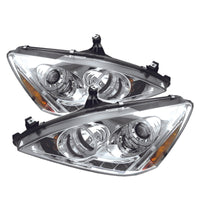 Spyder Honda Accord 03-07 Projector Headlights LED Halo Amber Reflctr LED Chrm PRO-YD-HA03-AM-C - Mammoth Racing -