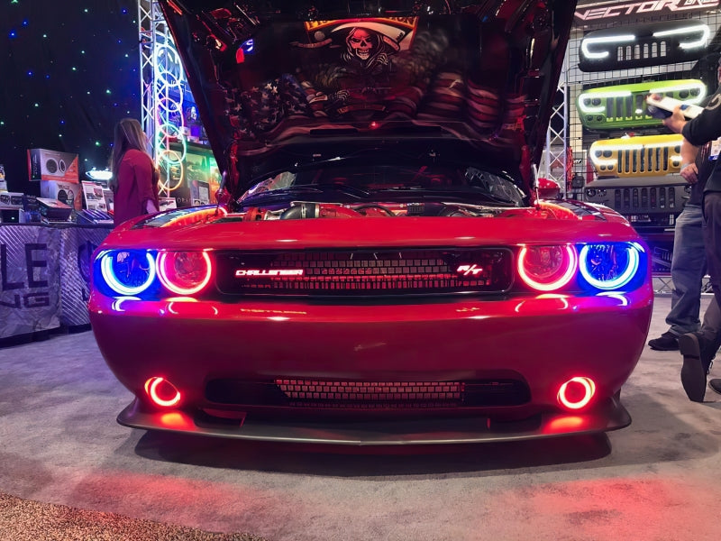 Oracle 08-14 Dodge Challenger Dynamic Surface Mount Headlight/Fog Light Halo Kit COMBO - ColorSHIFT - Mammoth Racing -