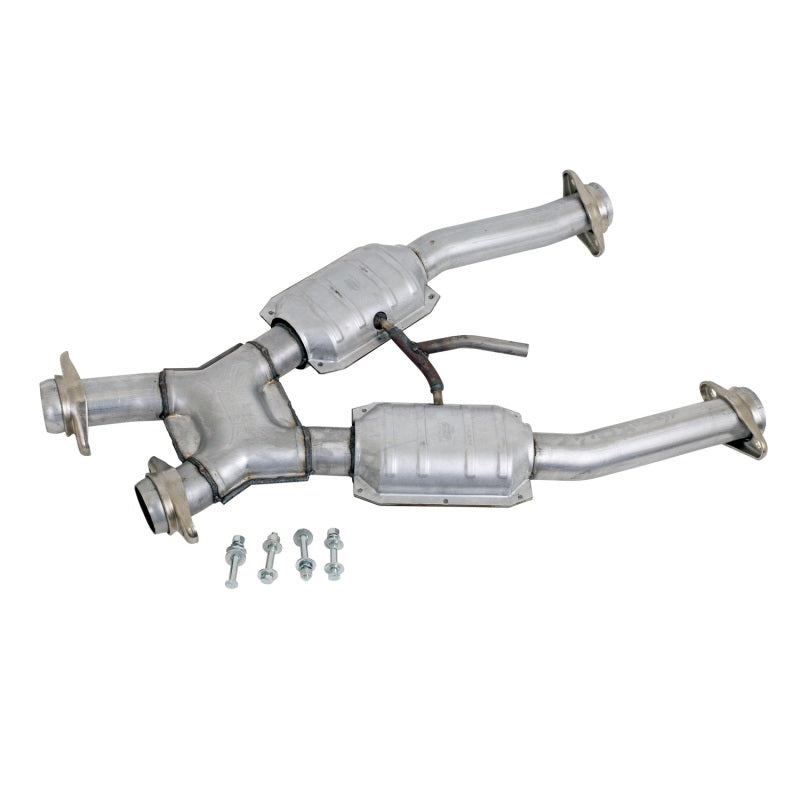 BBK 94-95 Mustang 5.0 Short Mid X Pipe With Catalytic Converters 2-1/2 For BBK Long Tube Headers - My Store