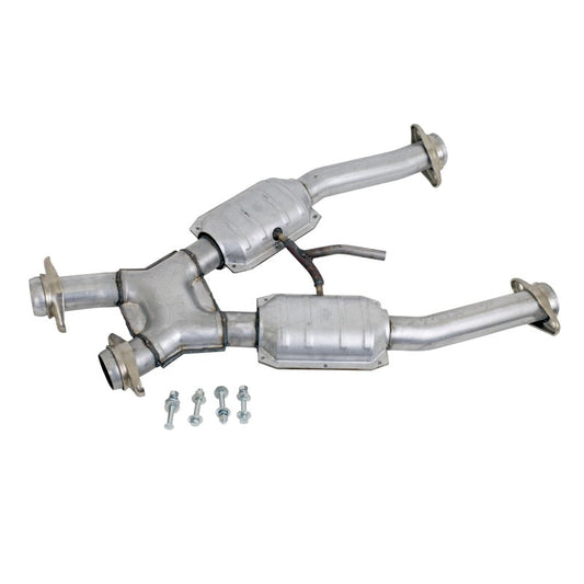 BBK 94-95 Mustang 5.0 Short Mid X Pipe With Catalytic Converters 2-1/2 For BBK Long Tube Headers - My Store