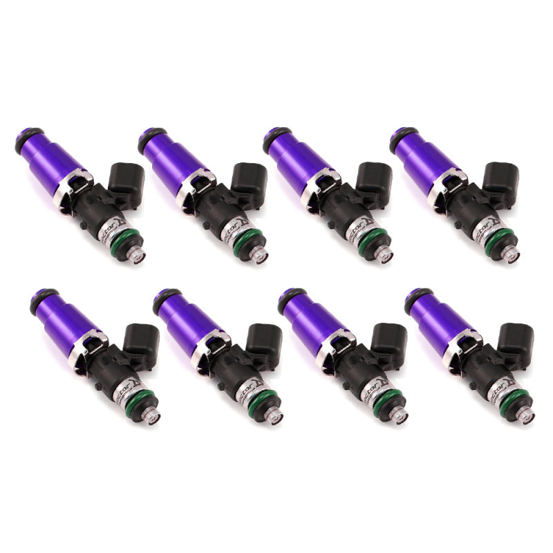 Injector Dynamics 1700cc Injectors - 60mm Length - 14mm Purple Top - 14mm Lower O-Ring (Set of 8) - Mammoth Racing -