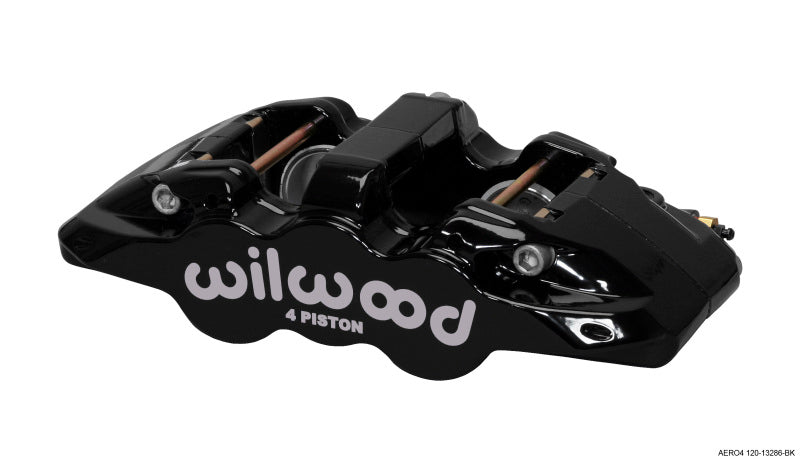 Wilwood Caliper-Aero4-L/H - Black 1.88/1.62in Pistons 1.25in Disc - Mammoth Racing -
