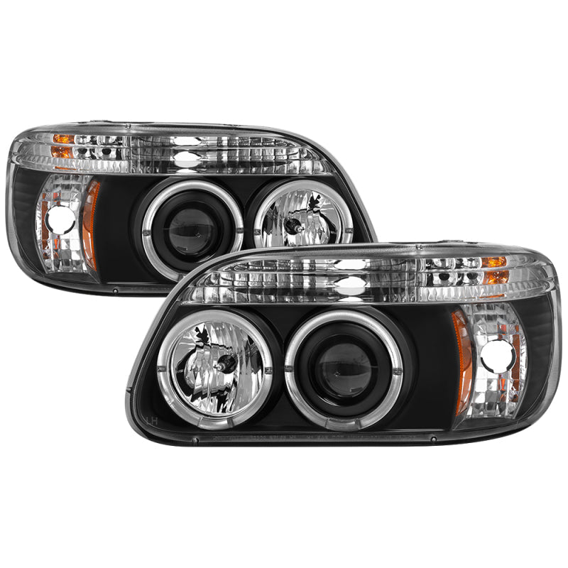 Spyder Ford Explorer 95-01 1PC Projector Headlights LED Halo Blk PRO-YD-FEXP95-HL-1PC-BK - Mammoth Racing -