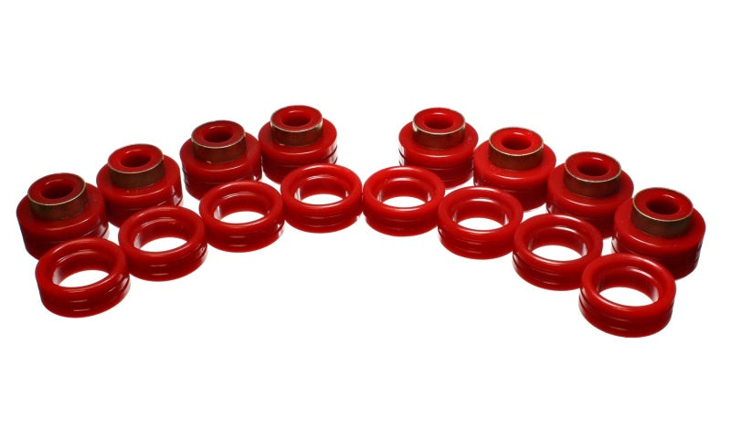 Energy Suspension 94-01 Dodge Ram 1500 2WD/4WD / 94-02 2500/3500 2WD/4WD Red Body (Cab) Mount Set - Mammoth Racing -