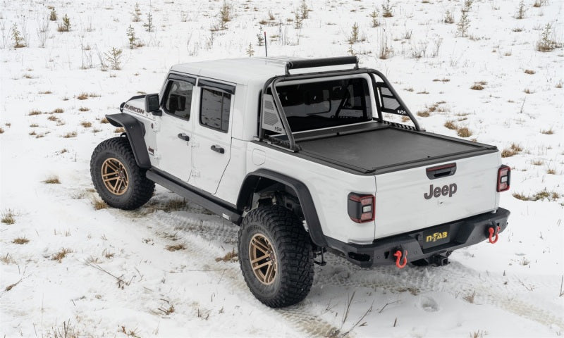 N-Fab ARC Sports Bar 20-22 Jeep Gladiator - Textured Black(Roll-N-Lock Cover Fitment Only) - Mammoth Racing -