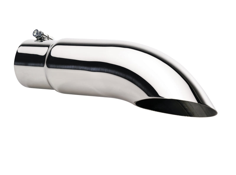 Gibson Turn Down Slash-Cut Tip - 4in OD/3.5in Inlet/12in Length - Stainless - Mammoth Racing -